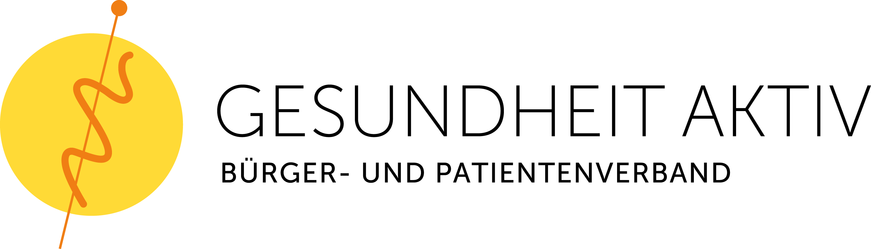 logo gesundheit aktiv schwarze schrift dick 4c